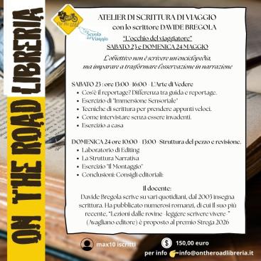 Atelier di scrittura di viaggio con lo scrittore Davide Bregola