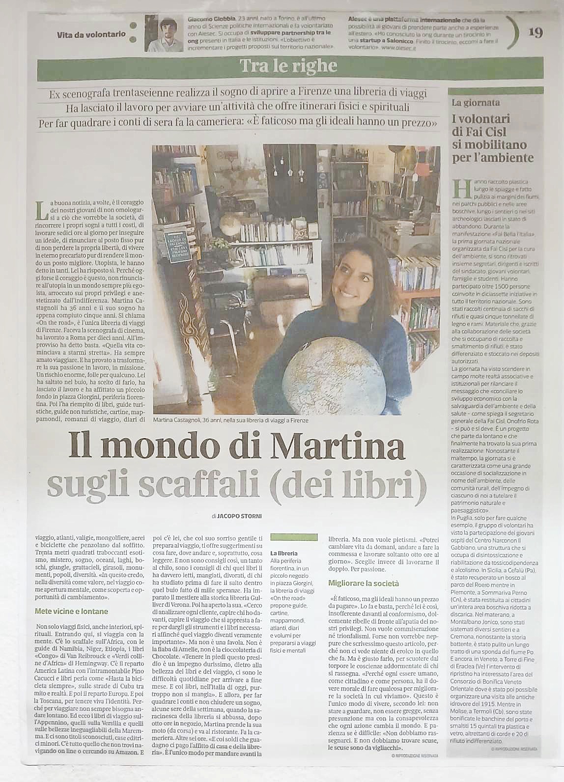 Corriere della Sera
Il mondo di Martina sugli scaffali (dei libri)
